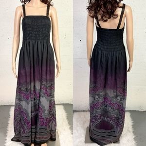 Free People Black and Purple Ombre Maxi Dress